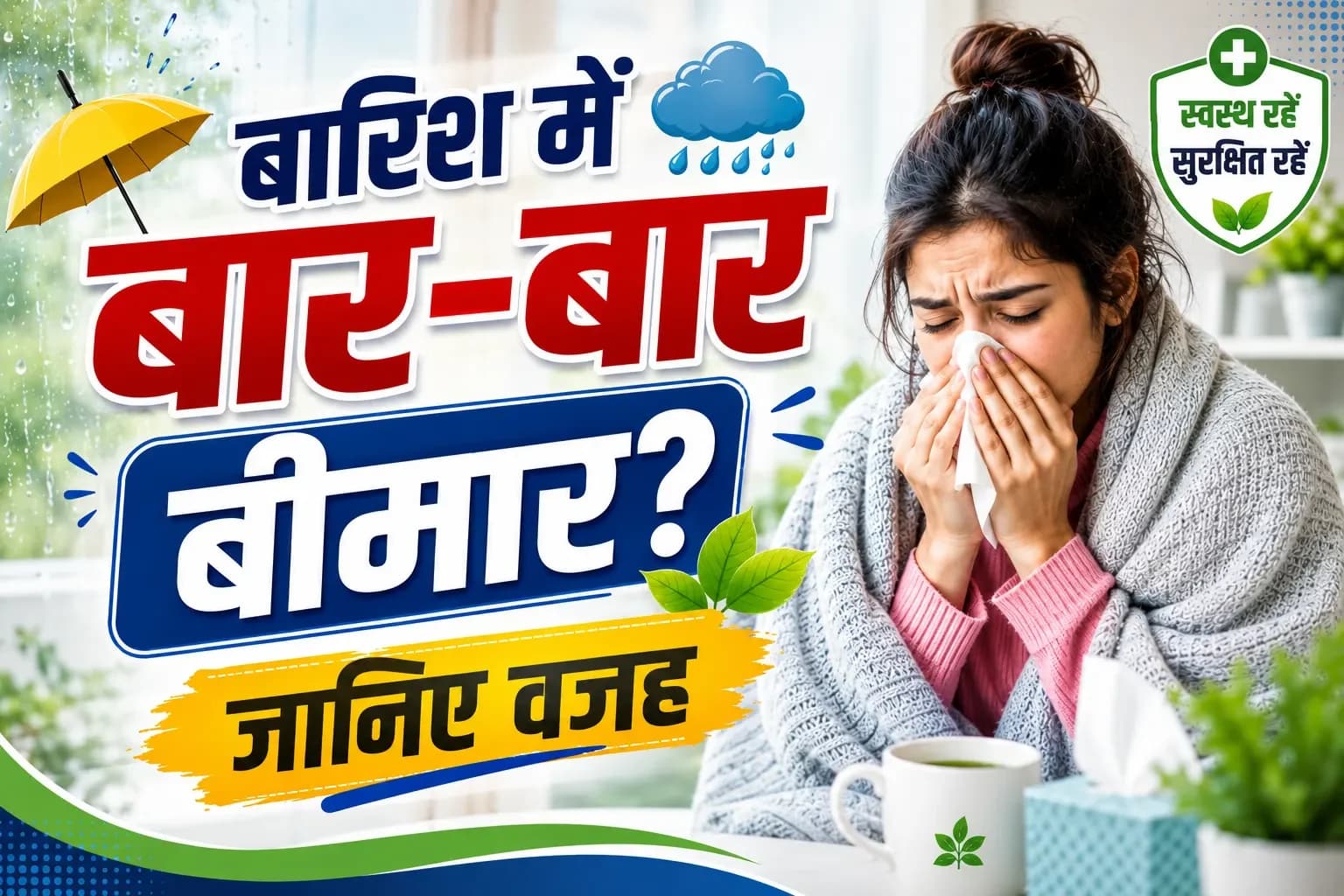 बारिश में बार-बार बीमार क्यों पड़ते हैं? जानिए मानसून में इसकी वैज्ञानिक वजह बारिश में बार-बार बीमार क्यों पड़ते हैं? जानिए मानसून में इसकी वैज्ञानिक वजह